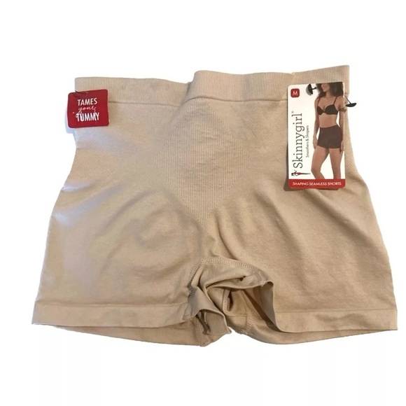 Skinny Girl Shaping Seamless Tummy Toning Shapewear Taupe Shorts M NWT$42 - Picture 1 of 5